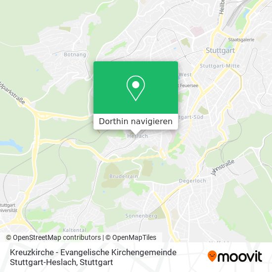 Kreuzkirche - Evangelische Kirchengemeinde Stuttgart-Heslach Karte