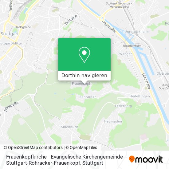 Frauenkopfkirche - Evangelische Kirchengemeinde Stuttgart-Rohracker-Frauenkopf Karte
