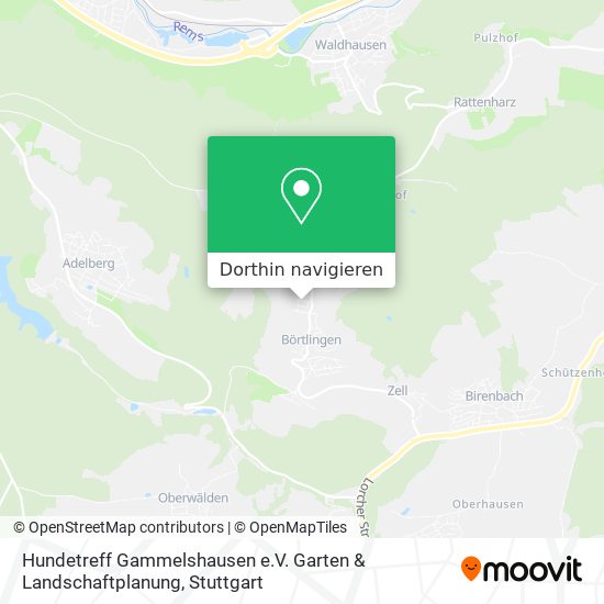 Hundetreff Gammelshausen e.V. Garten & Landschaftplanung Karte