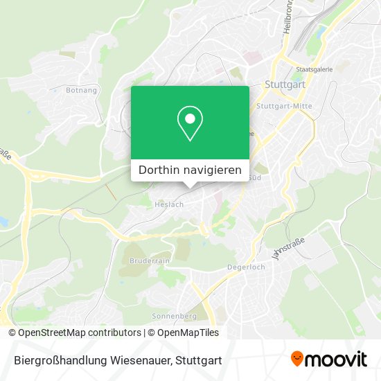 Biergroßhandlung Wiesenauer Karte