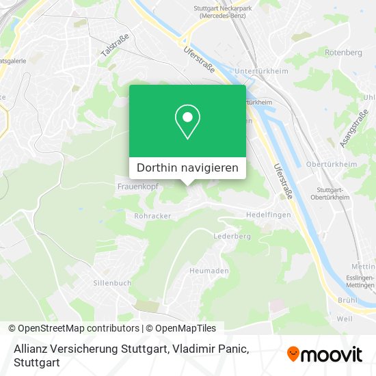 Allianz Versicherung Stuttgart, Vladimir Panic Karte