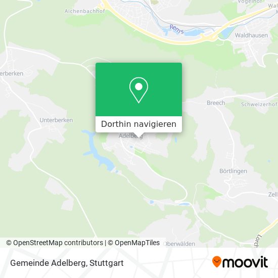 Gemeinde Adelberg Karte