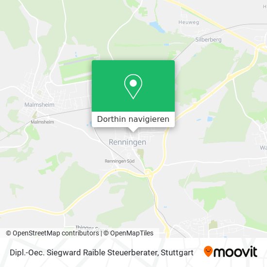 Dipl.-Oec. Siegward Raible Steuerberater Karte