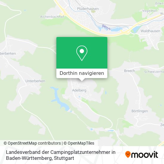 Landesverband der Campingplatzunternehmer in Baden-Württemberg Karte