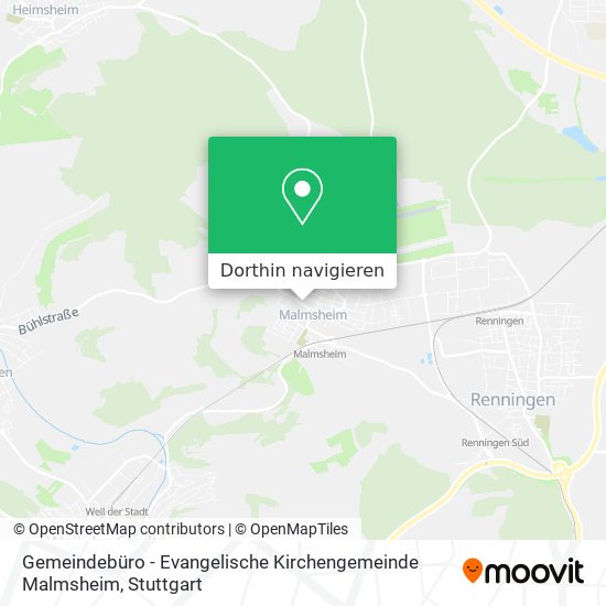 Gemeindebüro - Evangelische Kirchengemeinde Malmsheim Karte