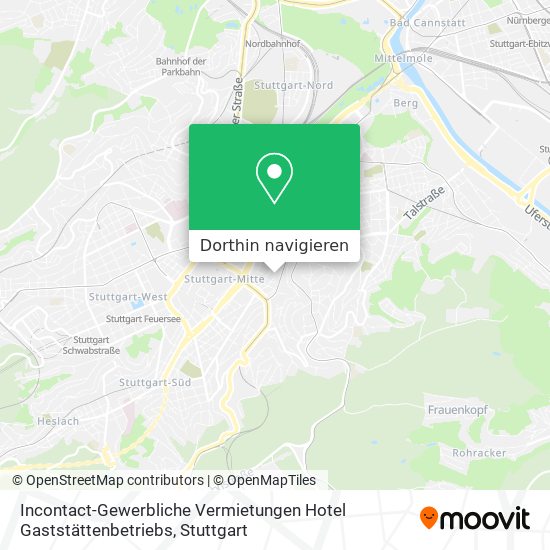 Incontact-Gewerbliche Vermietungen Hotel Gaststättenbetriebs Karte