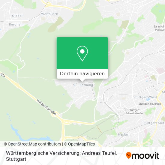 Württembergische Versicherung: Andreas Teufel Karte