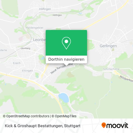 Kick & Groshaupt Bestattungen Karte