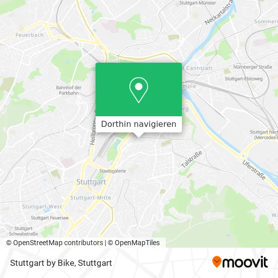 Stuttgart by Bike Karte