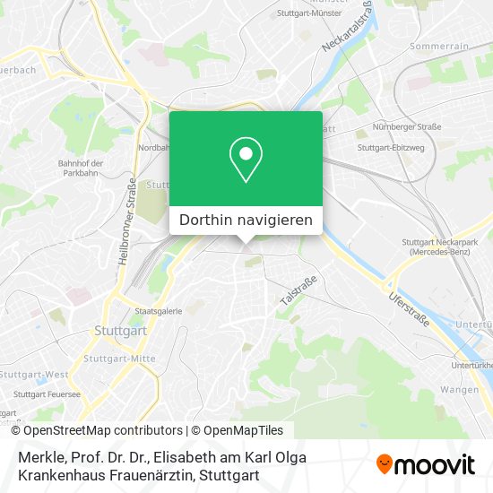 Merkle, Prof. Dr. Dr., Elisabeth am Karl Olga Krankenhaus Frauenärztin Karte