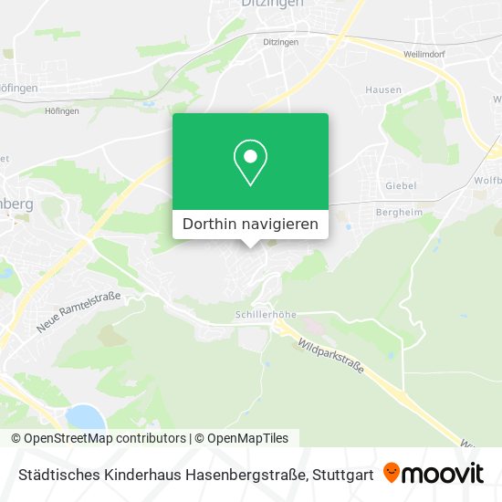 Städtisches Kinderhaus Hasenbergstraße Karte