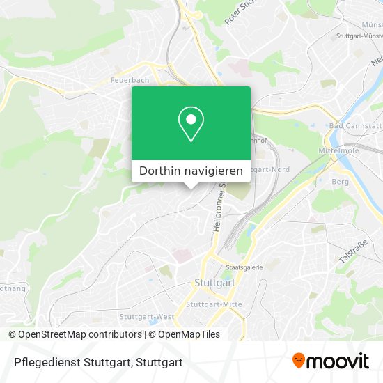Pflegedienst Stuttgart Karte