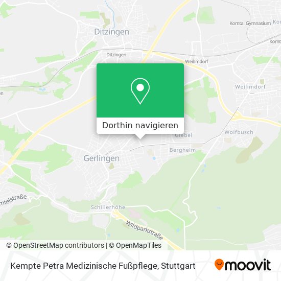 Kempte Petra Medizinische Fußpflege Karte