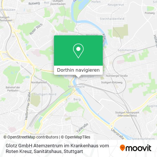 Glotz GmbH Atemzentrum im Krankenhaus vom Roten Kreuz, Sanitätshaus Karte