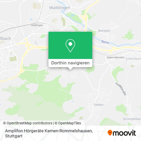 Amplifon Hörgeräte Kernen-Rommelshausen Karte