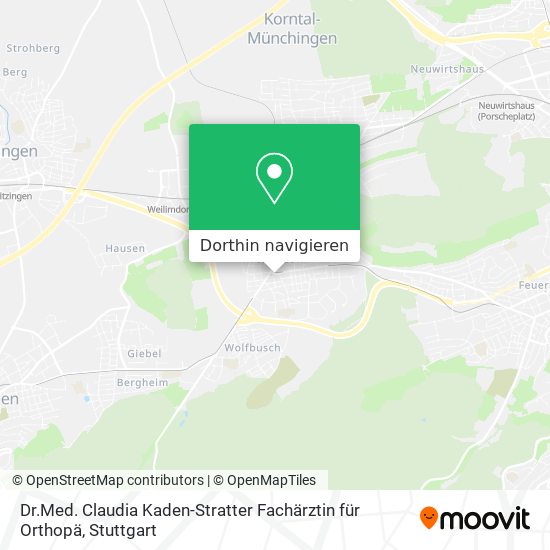 Dr.Med. Claudia Kaden-Stratter Fachärztin für Orthopä Karte