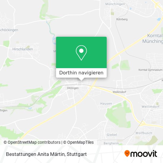 Bestattungen Anita Märtin Karte