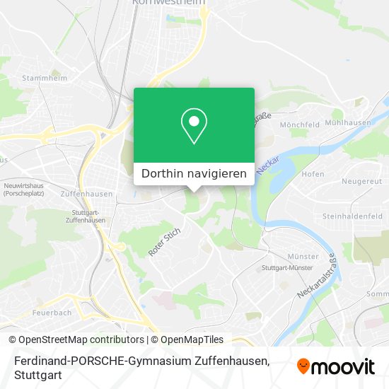 Ferdinand-PORSCHE-Gymnasium Zuffenhausen Karte
