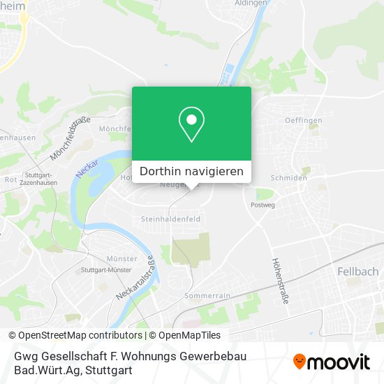 Gwg Gesellschaft F. Wohnungs Gewerbebau Bad.Würt.Ag Karte