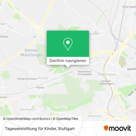 Tageseinrichtung für Kinder Karte