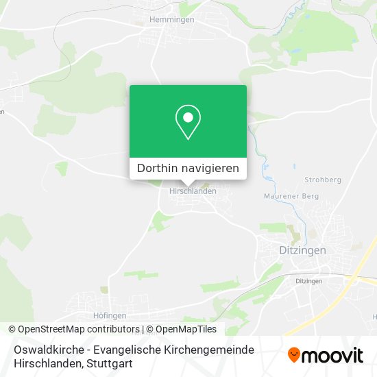 Oswaldkirche - Evangelische Kirchengemeinde Hirschlanden Karte