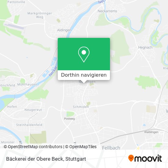 Bäckerei der Obere Beck Karte