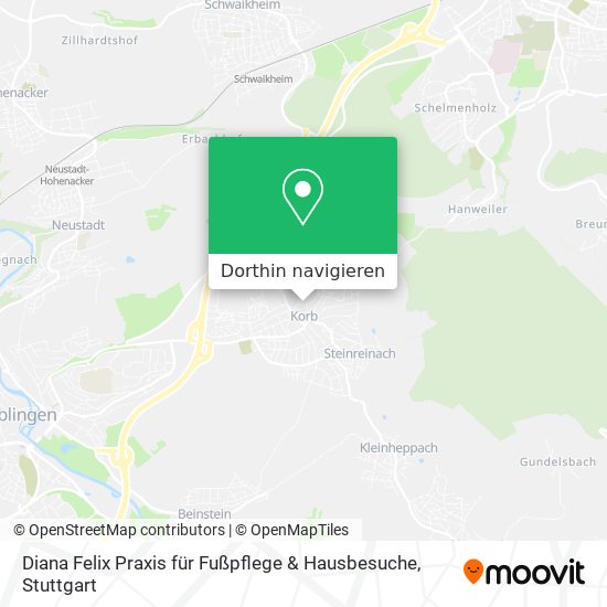 Diana Felix Praxis für Fußpflege & Hausbesuche Karte