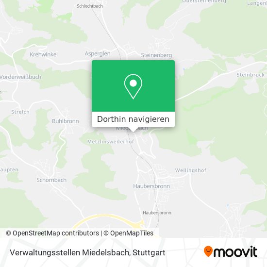 Verwaltungsstellen Miedelsbach Karte