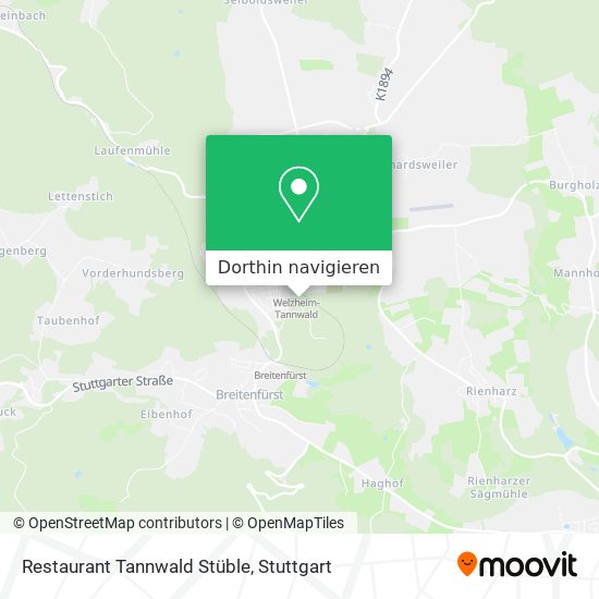 Restaurant Tannwald Stüble Karte