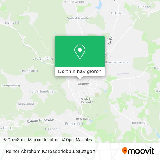 Reiner Abraham Karosseriebau Karte