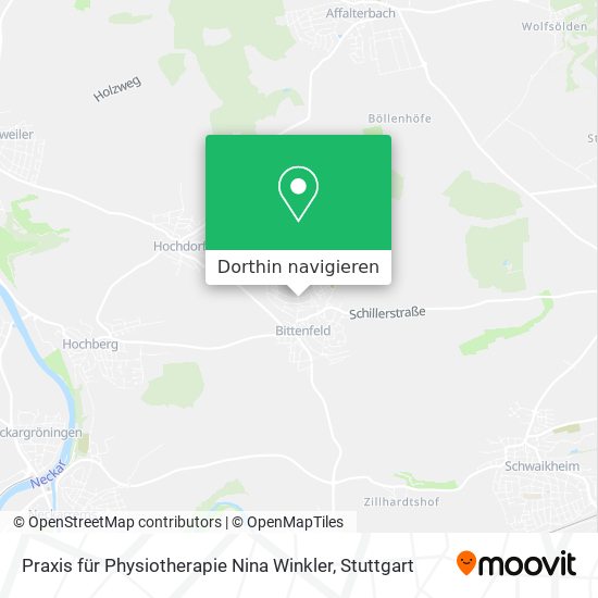 Praxis für Physiotherapie Nina Winkler Karte