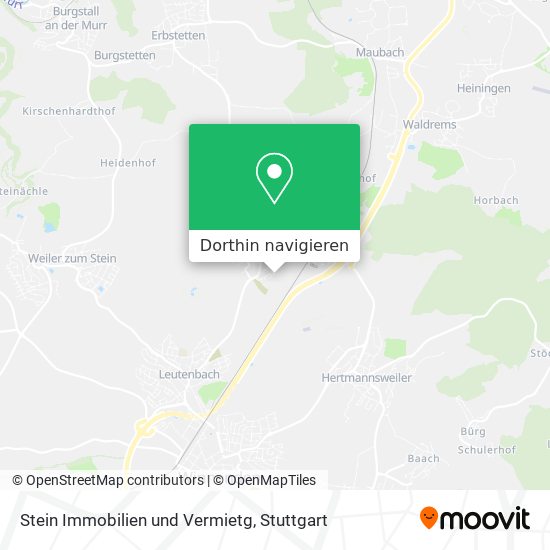 Stein Immobilien und Vermietg Karte