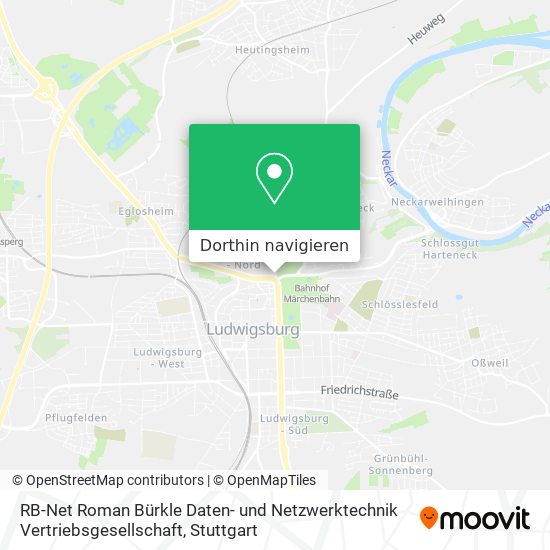 RB-Net Roman Bürkle Daten- und Netzwerktechnik Vertriebsgesellschaft Karte