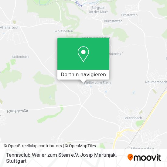 Tennisclub Weiler zum Stein e.V. Josip Martinjak Karte