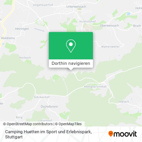 Camping Huetten im Sport und Erlebnispark Karte