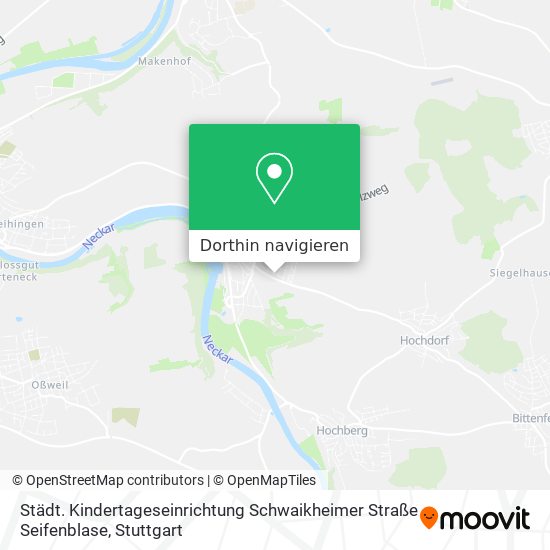 Städt. Kindertageseinrichtung Schwaikheimer Straße Seifenblase Karte