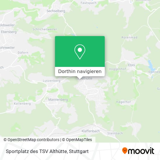 Sportplatz des TSV Althütte Karte