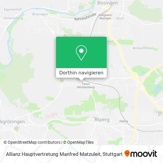 Wie komme ich mit Bus, SBahn oder Bahn nach Allianz Hauptvertretung Manfred Matzuleit in Tamm?