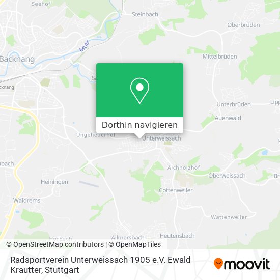 Radsportverein Unterweissach 1905 e.V. Ewald Krautter Karte