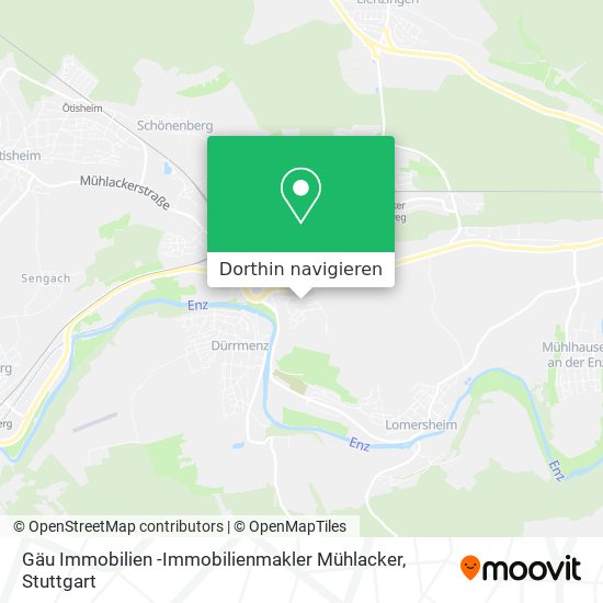 Gäu Immobilien -Immobilienmakler Mühlacker Karte