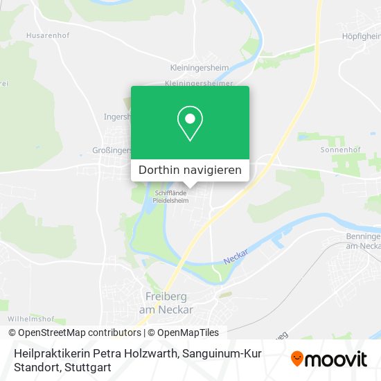 Heilpraktikerin Petra Holzwarth, Sanguinum-Kur Standort Karte