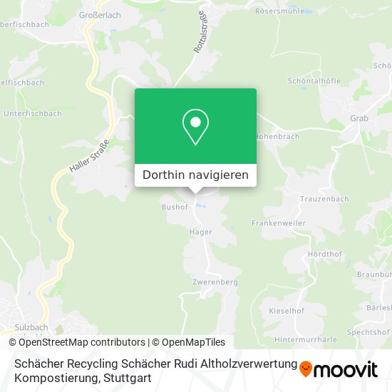 Schächer Recycling Schächer Rudi Altholzverwertung Kompostierung Karte