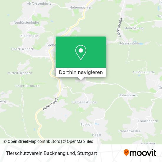 Tierschutzverein Backnang und Karte