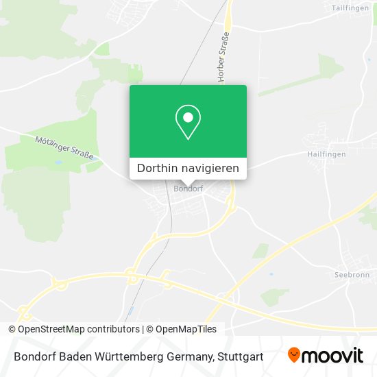Bondorf Baden Württemberg Germany Karte