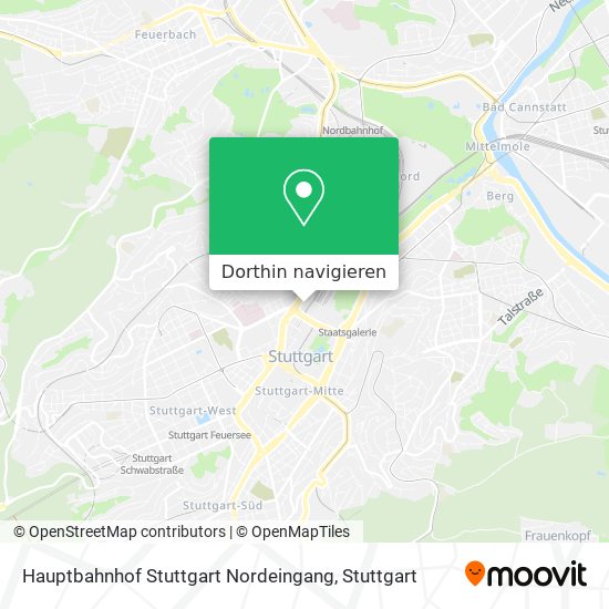 Hauptbahnhof Stuttgart Nordeingang Karte