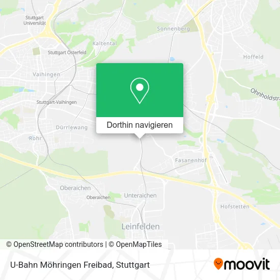 U-Bahn Möhringen Freibad Karte