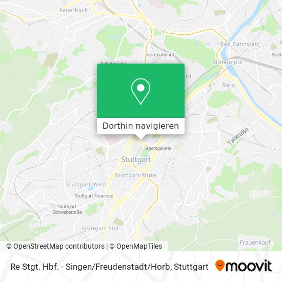 Re Stgt. Hbf. - Singen / Freudenstadt / Horb Karte
