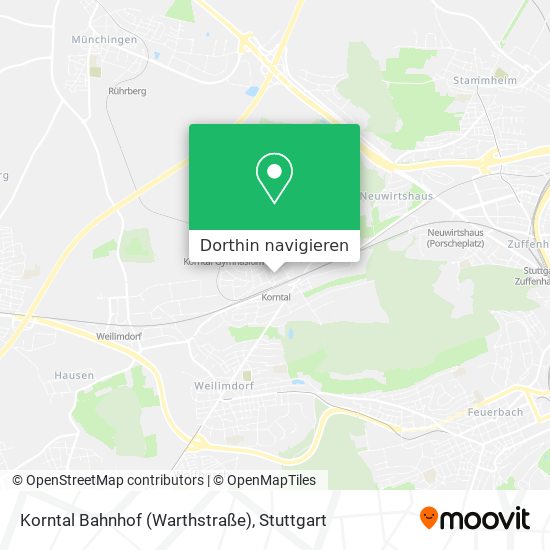 Korntal Bahnhof (Warthstraße) Karte