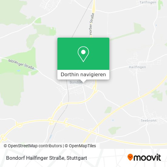 Bondorf Hailfinger Straße Karte