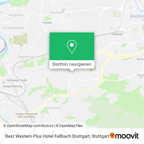 Best Western Plus Hotel Fellbach Stuttgart Karte